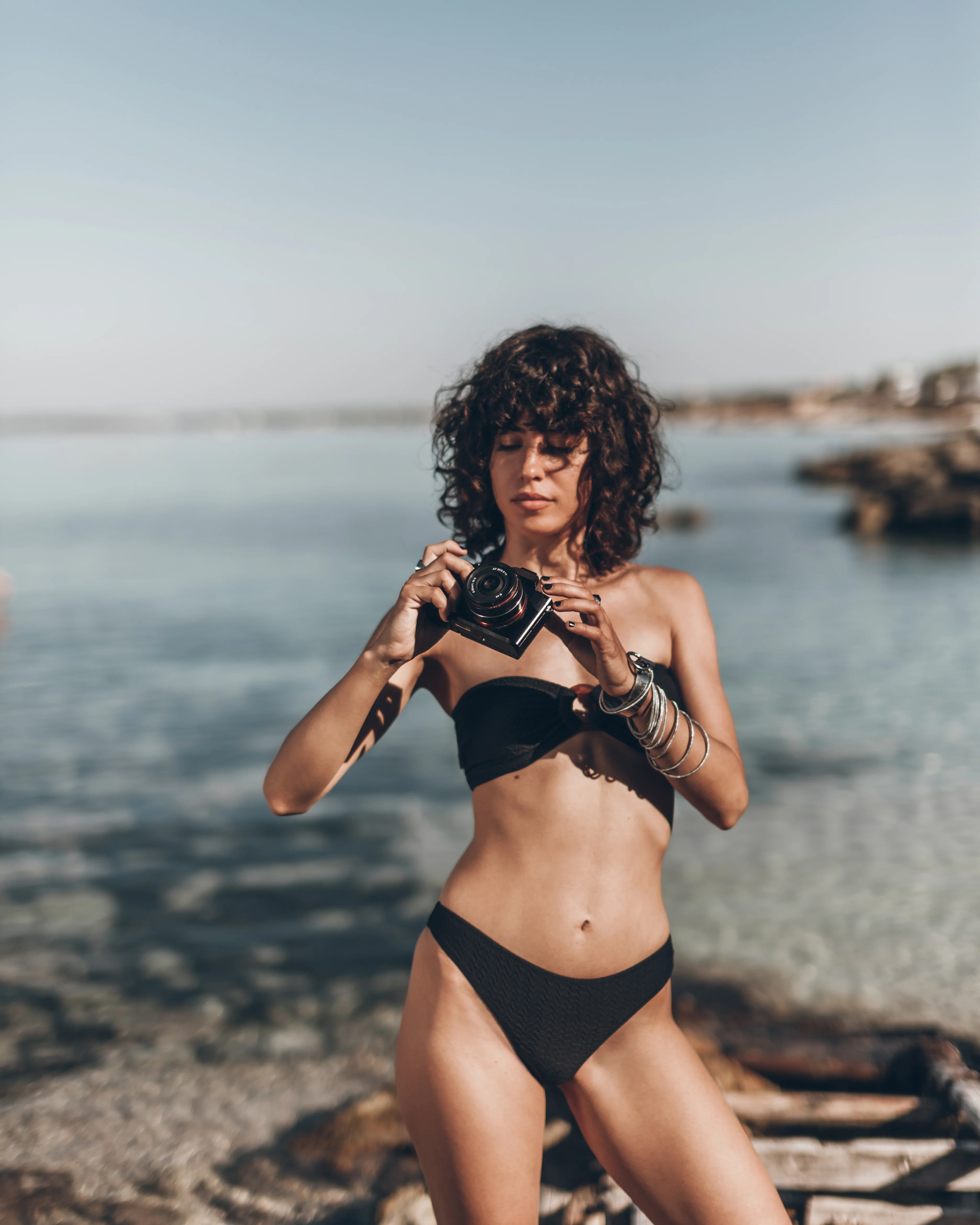 The Black Crinkle Bikini Bottom - Image 3