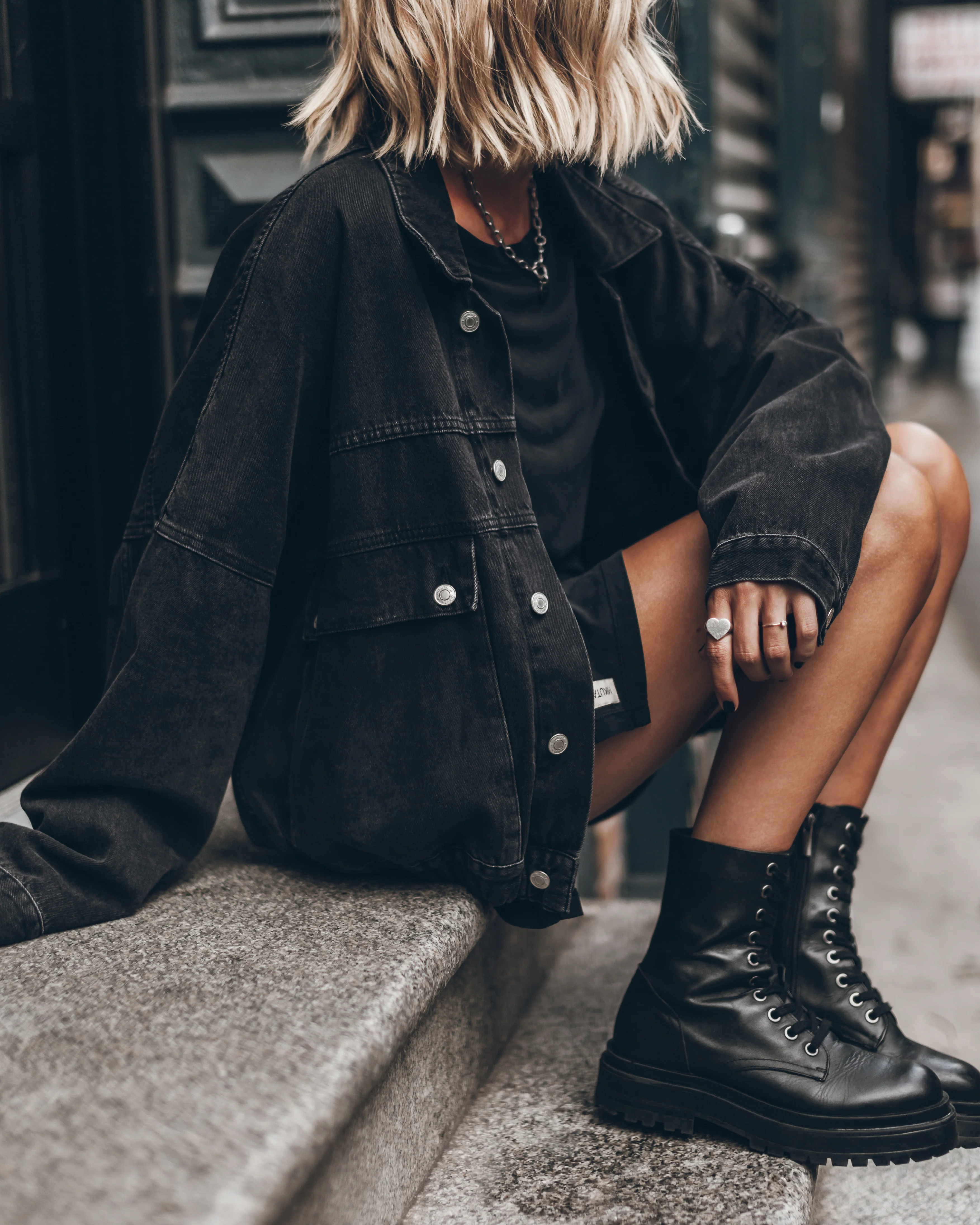 The Black Denim Jacket - Image 5