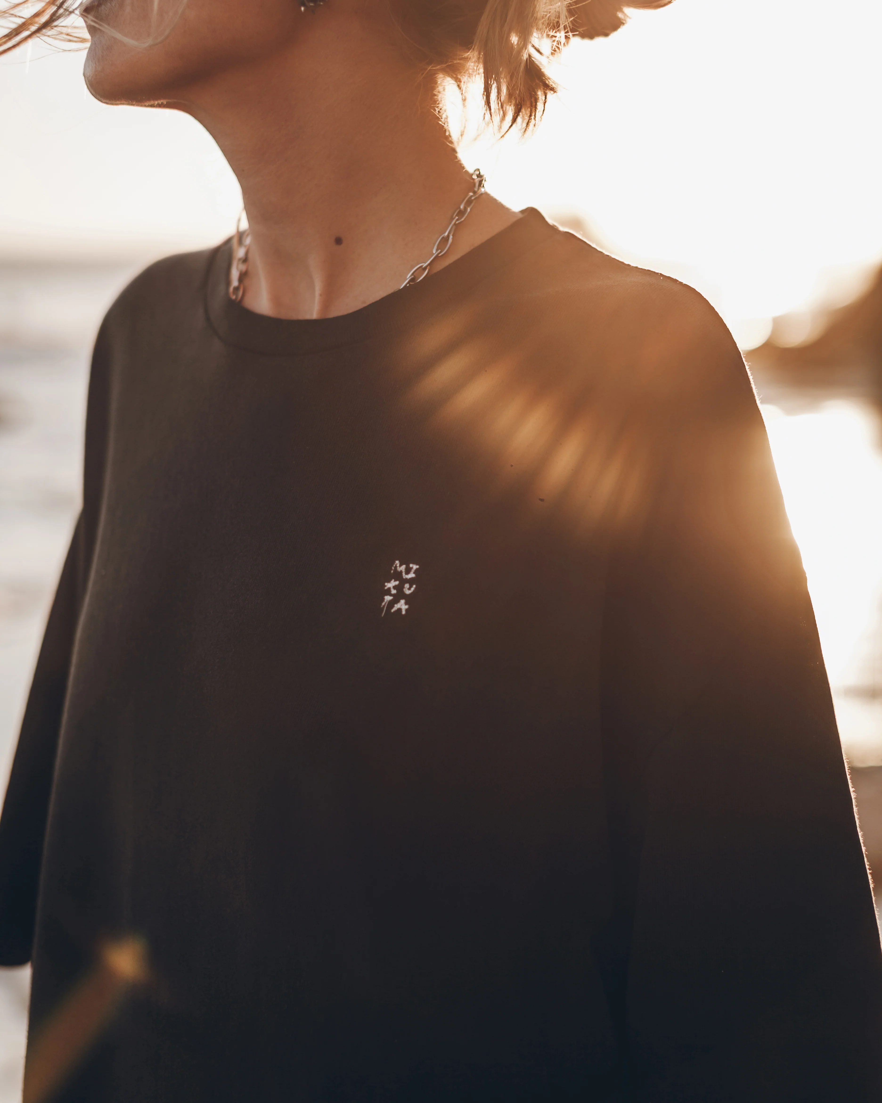 The Dark Embroidered Oversized T-Shirt - Image 3