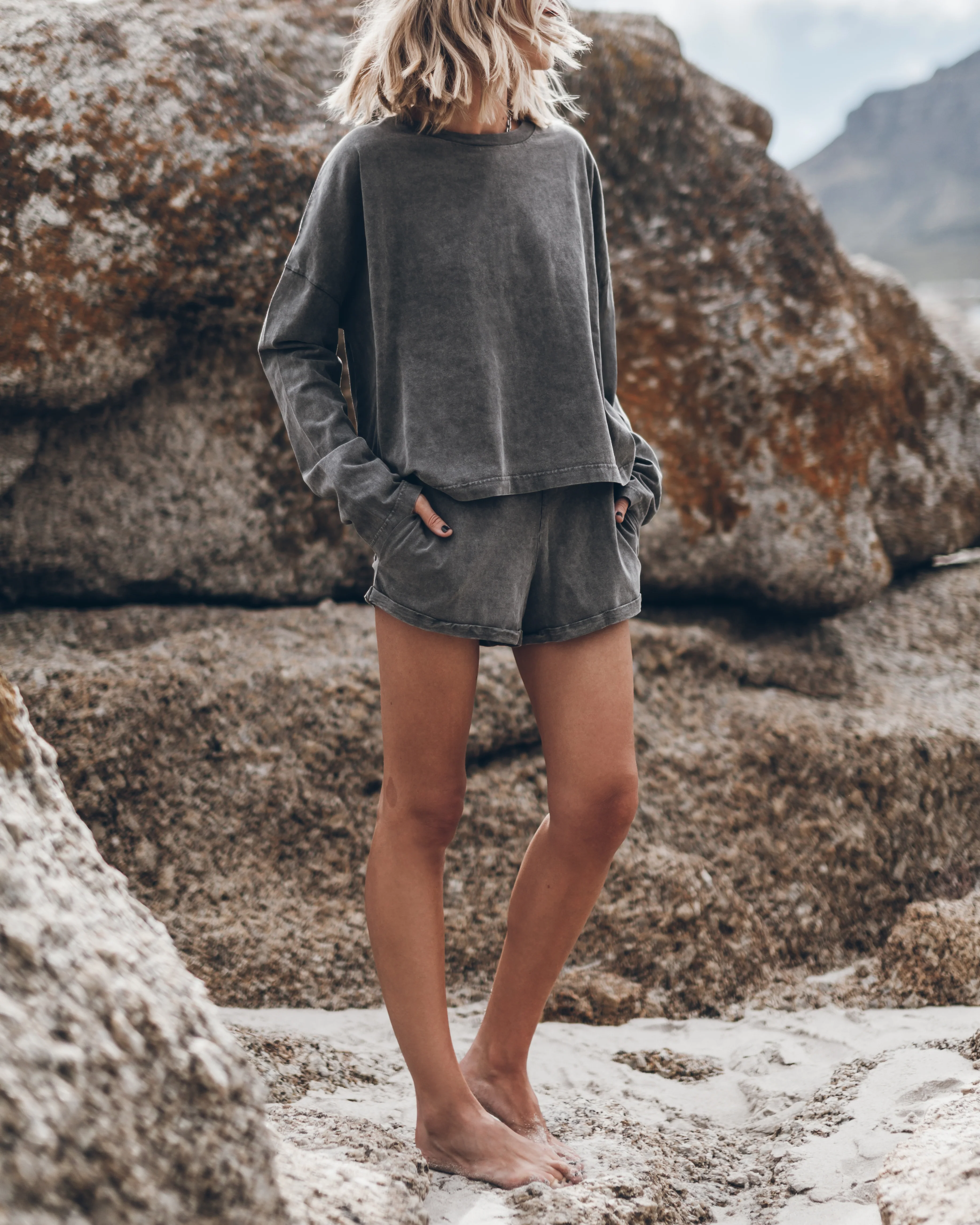 The Dark Faded Cotton Shorts - Image 2