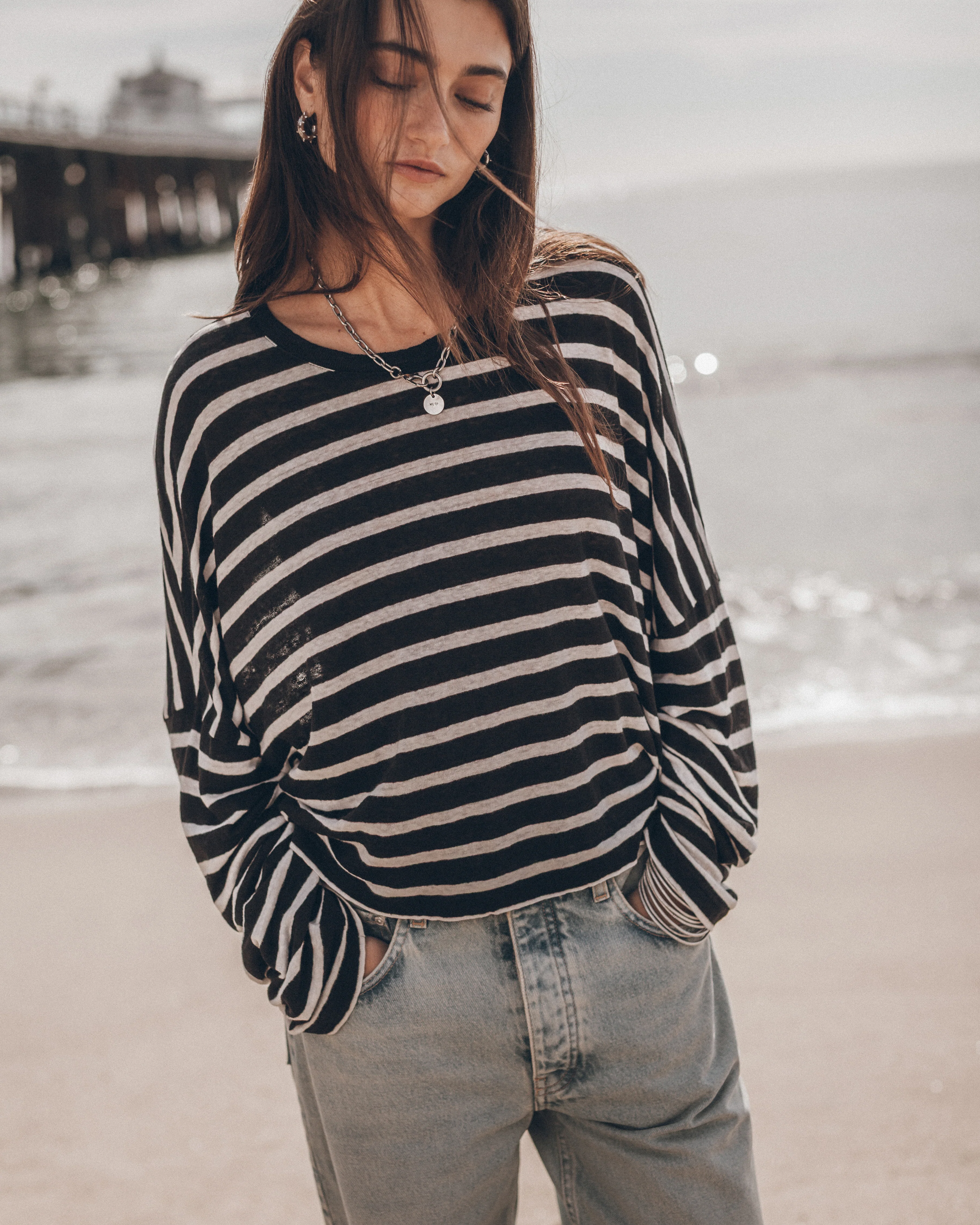 The Striped Loose Linen Longsleeve - Image 7