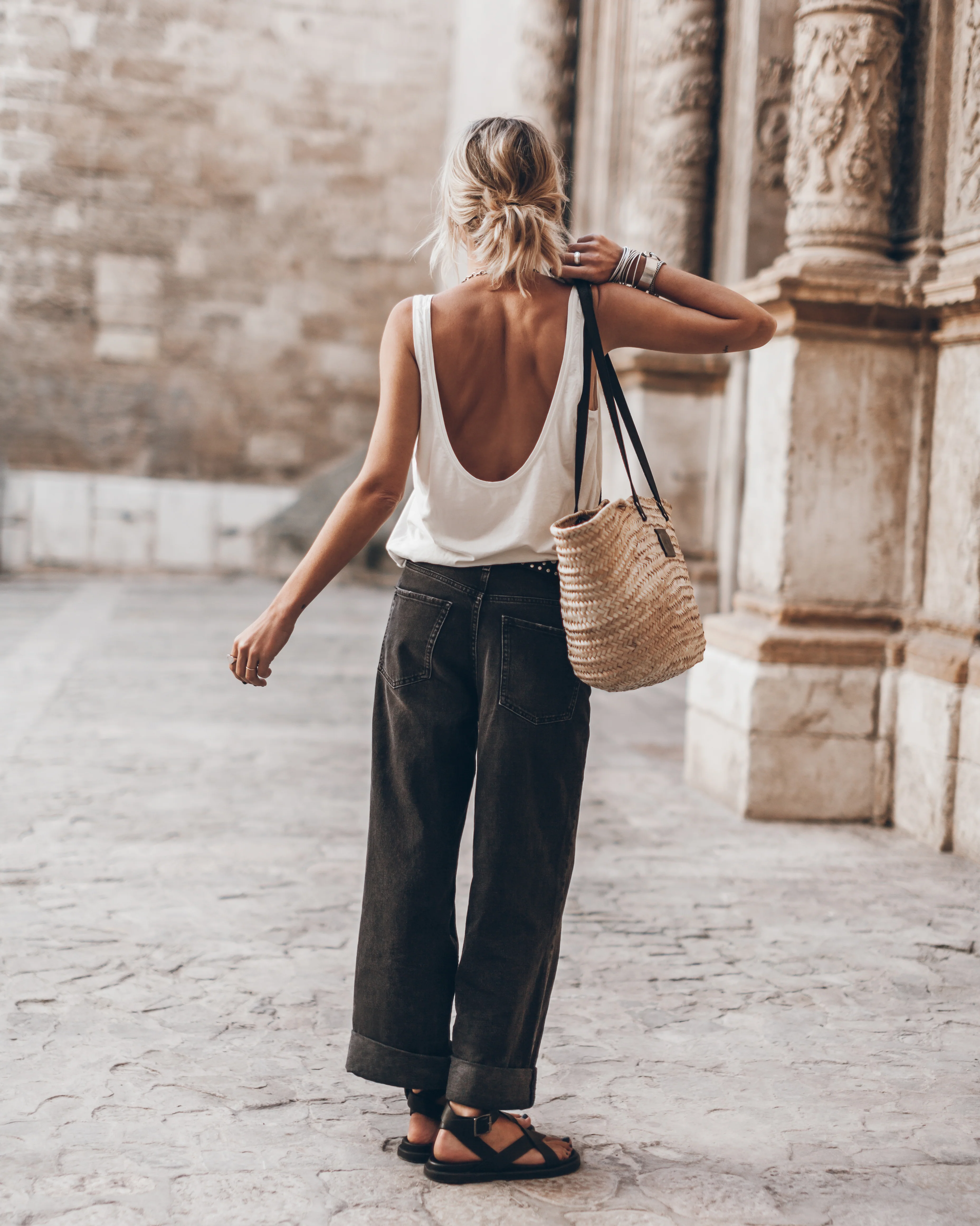 The White Low Back Base Tank Top - Image 9